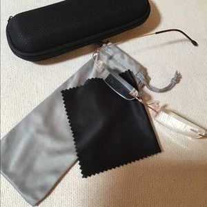 446 👓NIB CessBlu Men’s Gold Rimless Reading Glasses +2.50